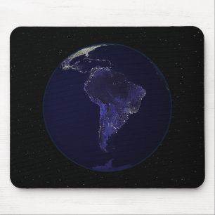 Full Earth at night showing city lights 6 Mouse Mat