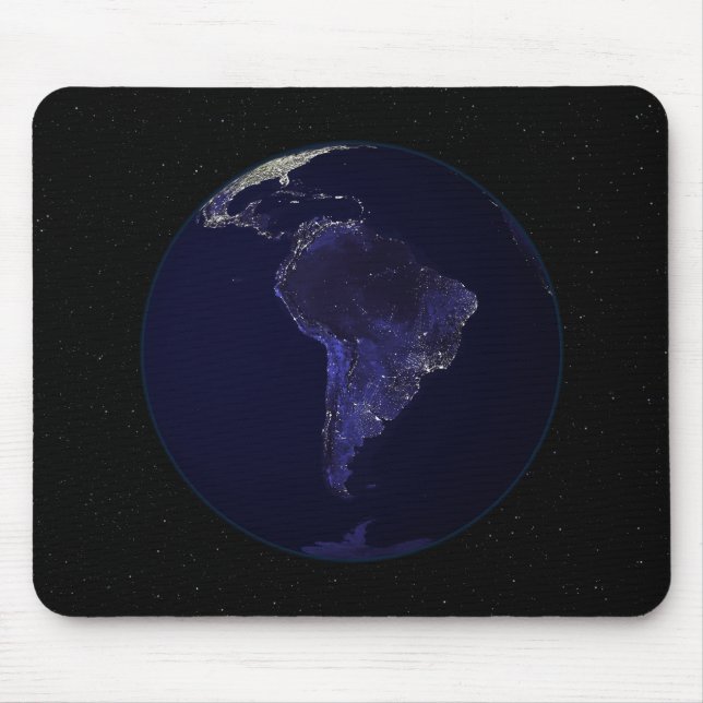 Full Earth at night showing city lights 6 Mouse Mat (Front)