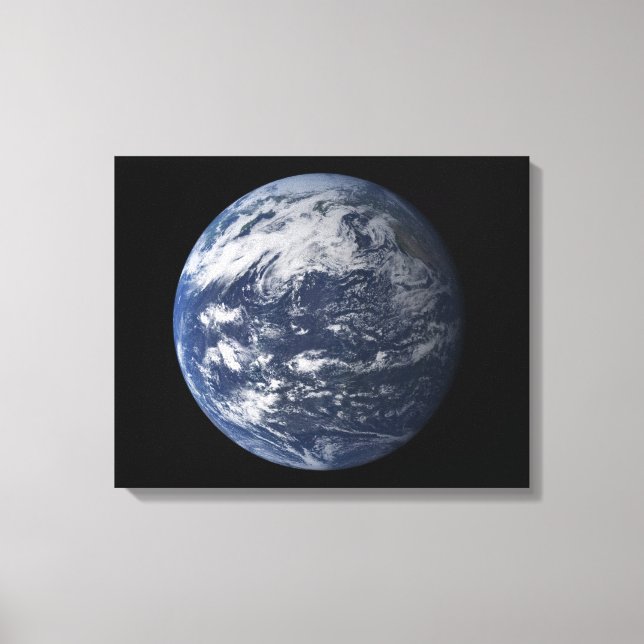 Full Earth centred over the Pacific Ocean Canvas Print (Front)