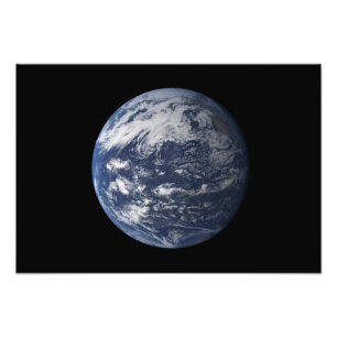 Full Earth centred over the Pacific Ocean Photo Print