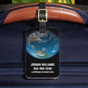 Full Earth Featuring North And South America. Luggage Tag