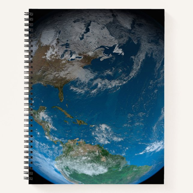 Full Earth Featuring North And South America. Notebook (Front)