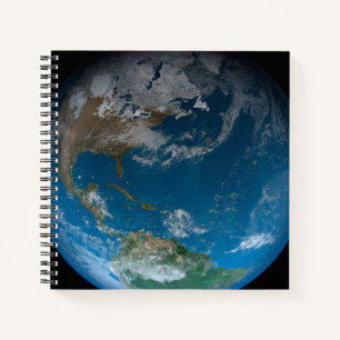 Full Earth Featuring North And South America. Notebook