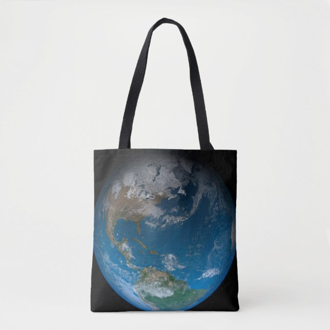 Full Earth Featuring North And South America. Tote Bag (Front)