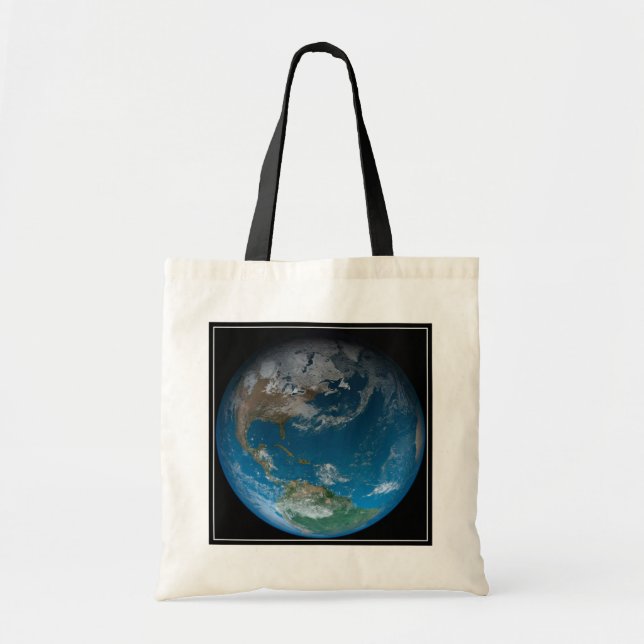 Full Earth Featuring North And South America. Tote Bag (Front)