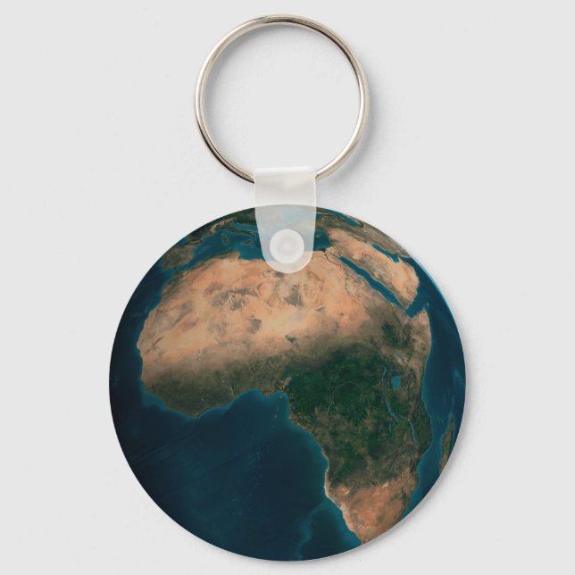 Full Earth From Space Above The African Continent. Key Ring (Front)