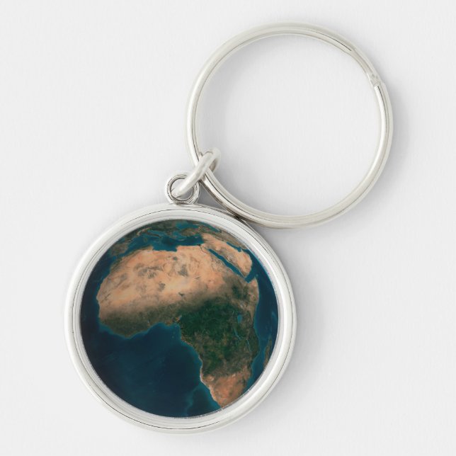 Full Earth From Space Above The African Continent. Key Ring (Front)