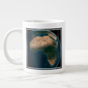 Full Earth From Space Above The African Continent. Large Coffee Mug