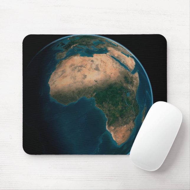 Full Earth From Space Above The African Continent. Mouse Mat (With Mouse)