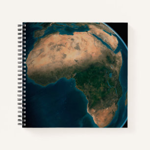 Full Earth From Space Above The African Continent. Notebook
