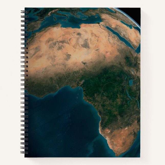 Full Earth From Space Above The African Continent. Notebook (Front)