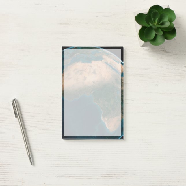 Full Earth From Space Above The African Continent. Post-it Notes (Office)