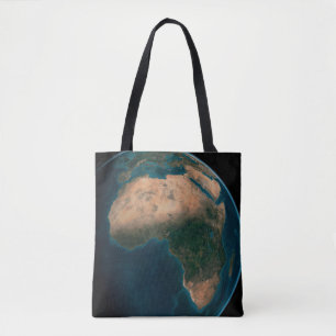 Full Earth From Space Above The African Continent. Tote Bag