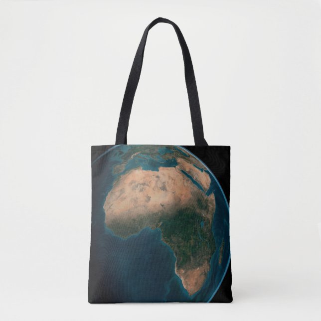 Full Earth From Space Above The African Continent. Tote Bag (Front)