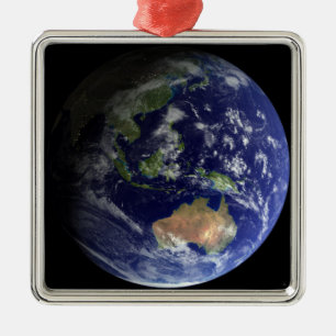 Full Earth from space showing Australia Metal Tree Decoration