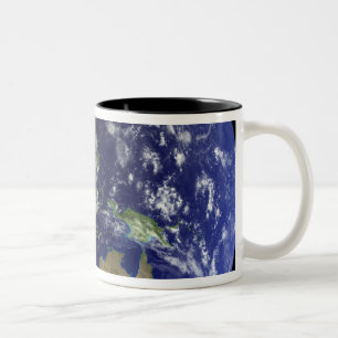 Full Earth from space showing Australia Two-Tone Coffee Mug
