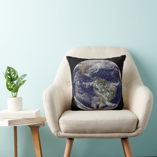 Full Earth Showing A Powerful Winter Storm. Cushion (Chair)