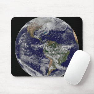 Full Earth Showing A Powerful Winter Storm. Mouse Mat