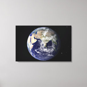 Full Earth showing Europe and Asia 2 Canvas Print