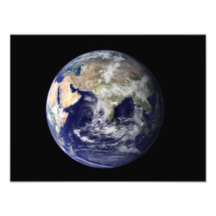 Full Earth showing Europe and Asia 2 Photo Print