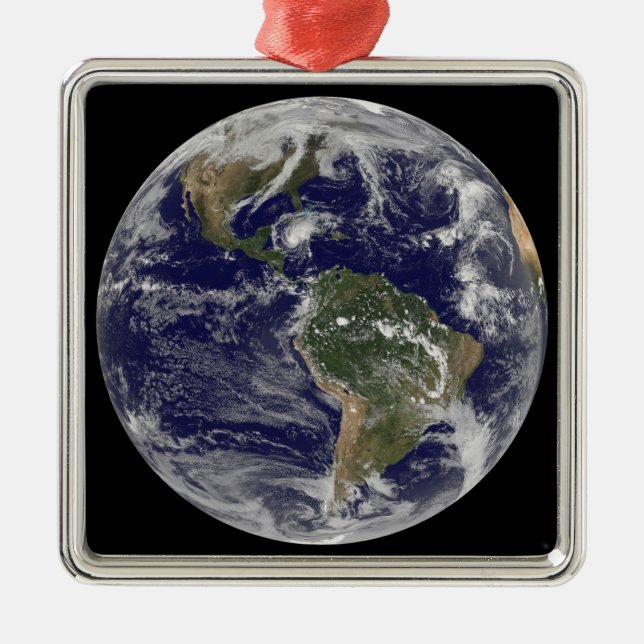 Full Earth showing Hurricane Paloma Metal Tree Decoration (Front)