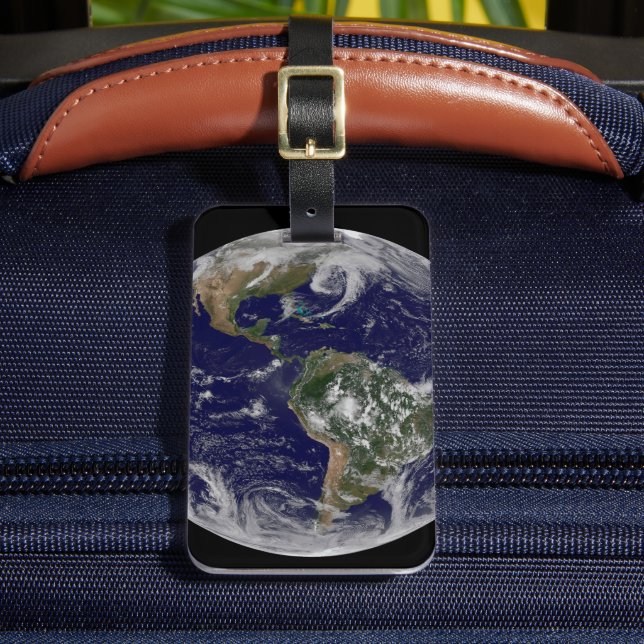 Full Earth Showing Low Pressure Systems. Luggage Tag (Front Insitu 2)