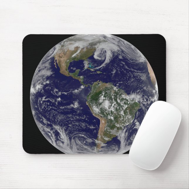 Full Earth Showing Low Pressure Systems. Mouse Mat (With Mouse)