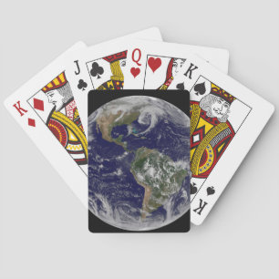 Full Earth Showing Low Pressure Systems. Playing Cards