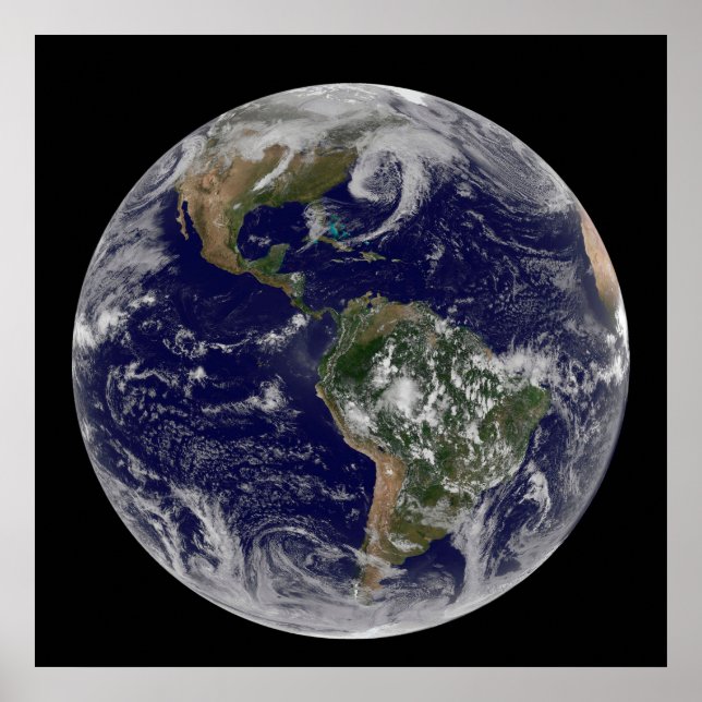 Full Earth Showing Low Pressure Systems. Poster (Front)