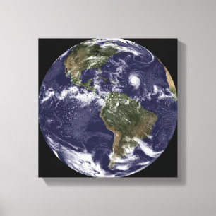 Full Earth showing North America 2 Canvas Print