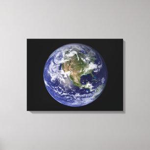 Full Earth showing North America 3 Canvas Print