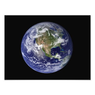 Full Earth showing North America 3 Photo Print