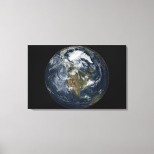 Full Earth showing North America 5 Canvas Print