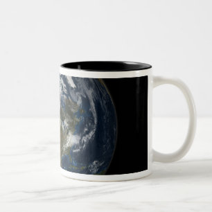 Full Earth showing North America 5 Two-Tone Coffee Mug