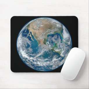 Full Earth Showing North America And Mexico. Mouse Mat