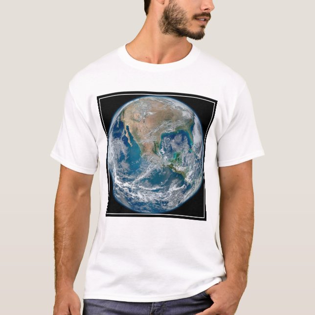 Full Earth Showing North America And Mexico. T-Shirt (Front)