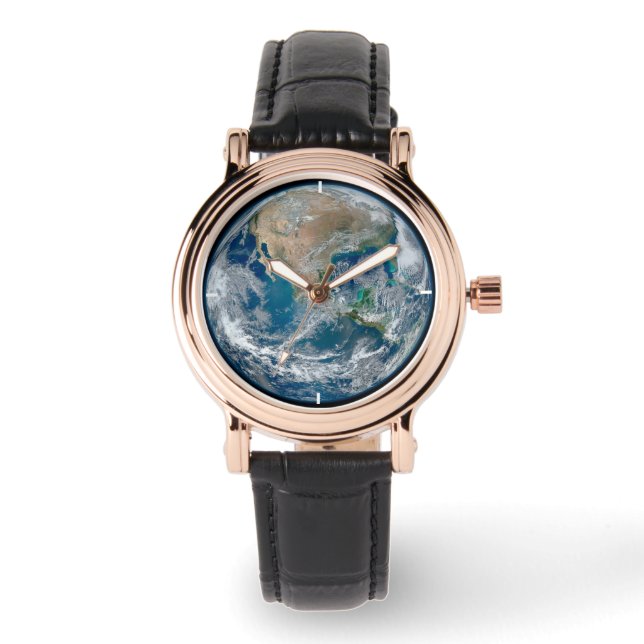 Full Earth Showing North America And Mexico. Watch (Front)