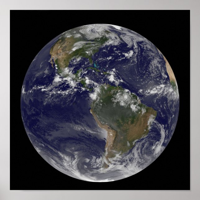 Full Earth showing North America and South Amer 2 Poster (Front)