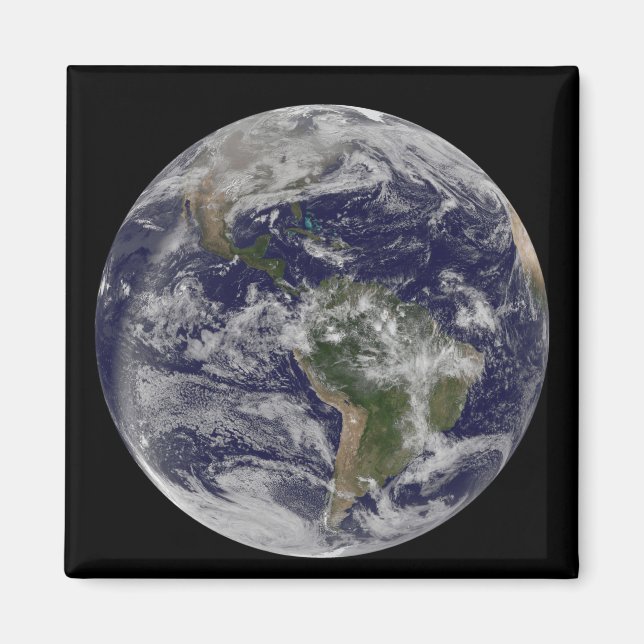 Full Earth showing North America and South Amer 4 Magnet (Front)