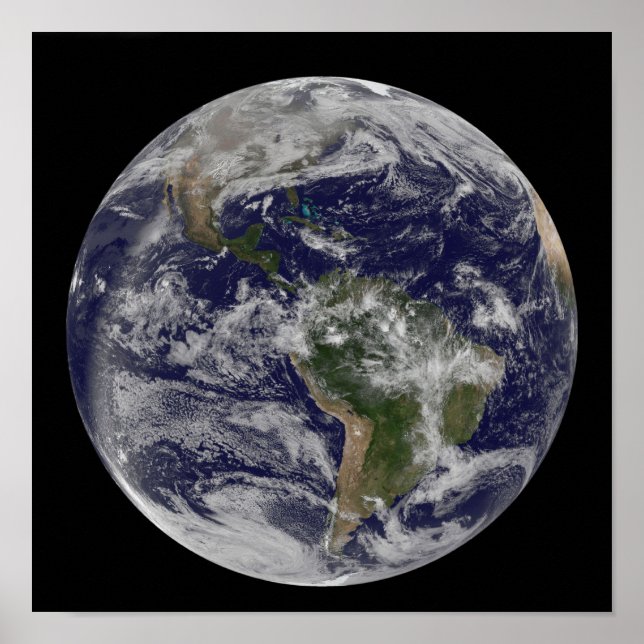 Full Earth showing North America and South Amer 4 Poster (Front)