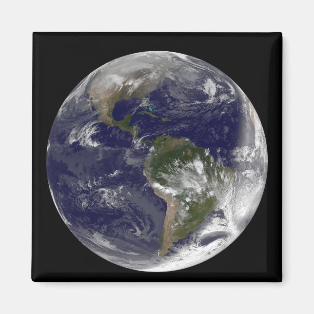 Full Earth showing North America and South Amer 5 Magnet (Front)