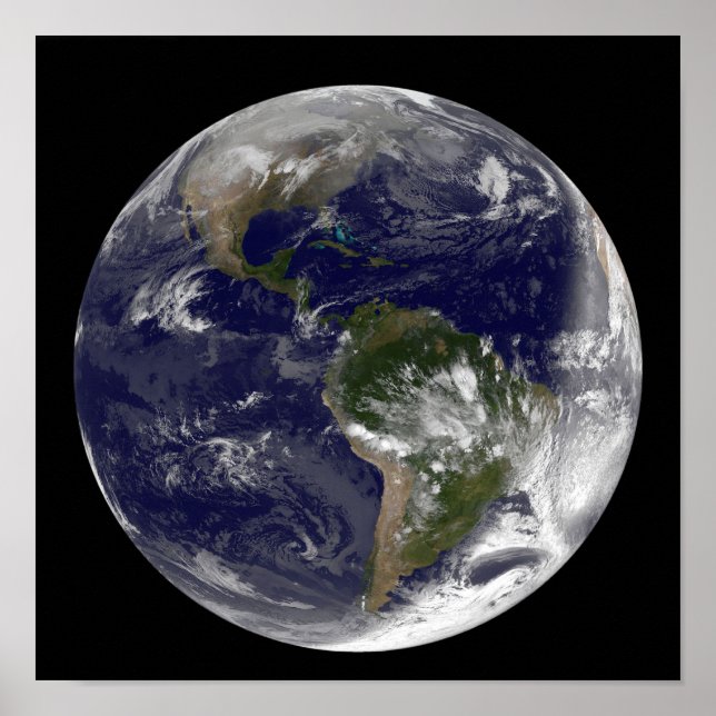 Full Earth showing North America and South Amer 5 Poster (Front)