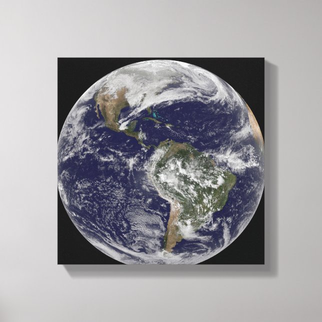Full Earth showing North America and South Amer 6 Canvas Print (Front)