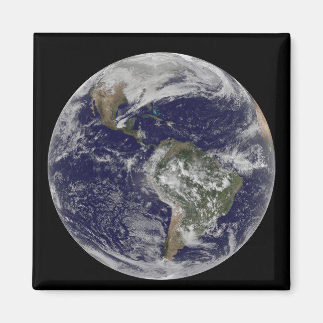 Full Earth showing North America and South Amer 6 Magnet (Front)