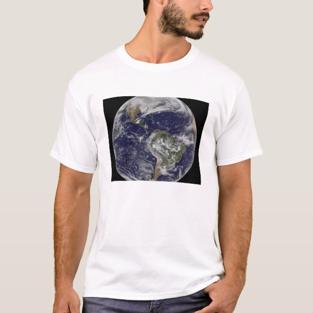 Full Earth showing North America and South Amer 6 T-Shirt (Front)
