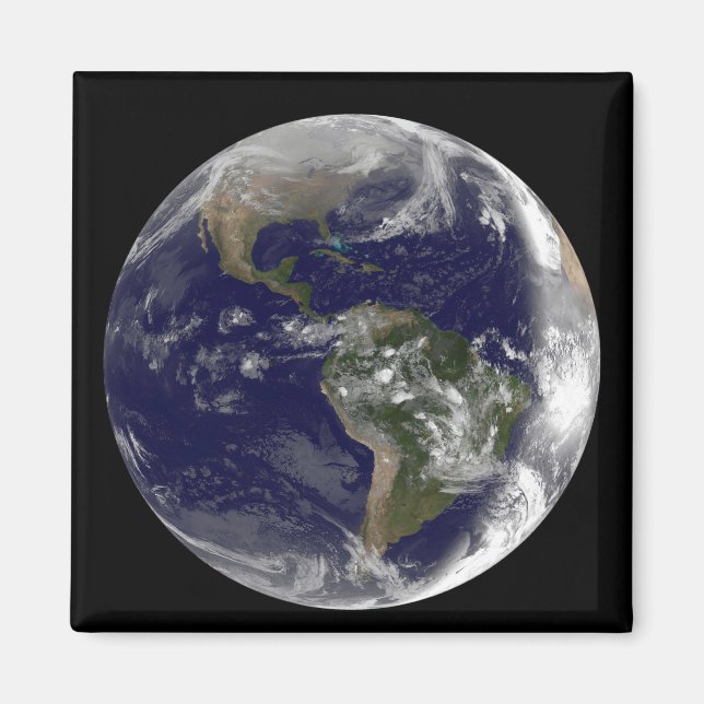 Full Earth showing North America and South Amer 7 Magnet (Front)
