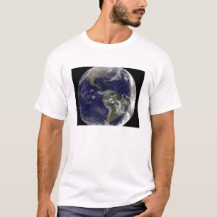 Full Earth showing North America and South Amer 7 T-Shirt