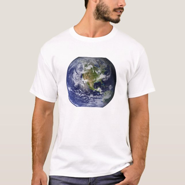 Full Earth showing North America T-Shirt (Front)