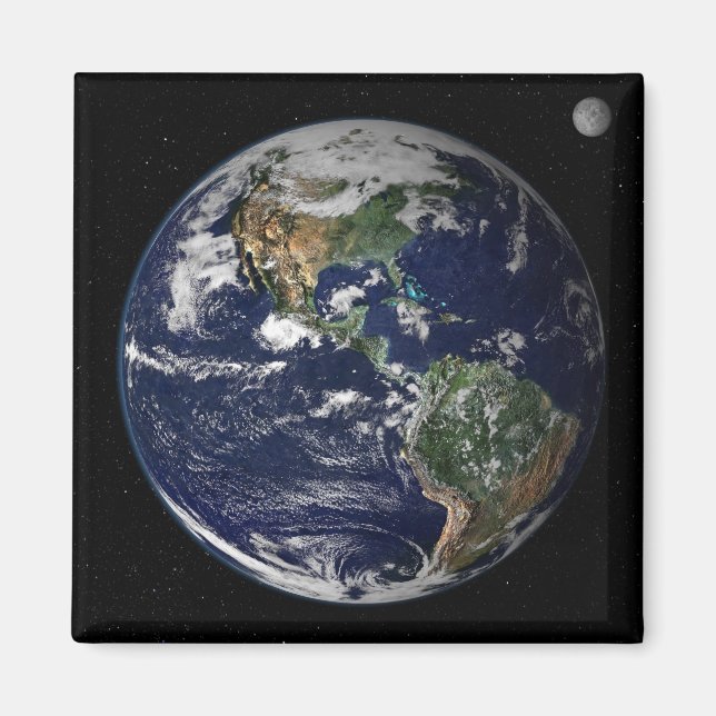 Full Earth showing North and South America Magnet (Front)