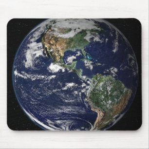 Full Earth showing North and South America Mouse Mat
